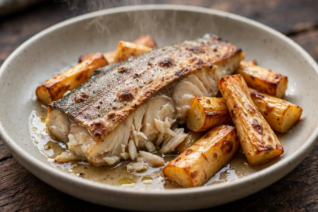Baked Trout with Parsnips