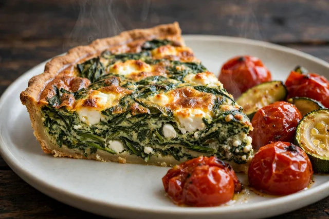 Crustless Spinach Feta Quiche