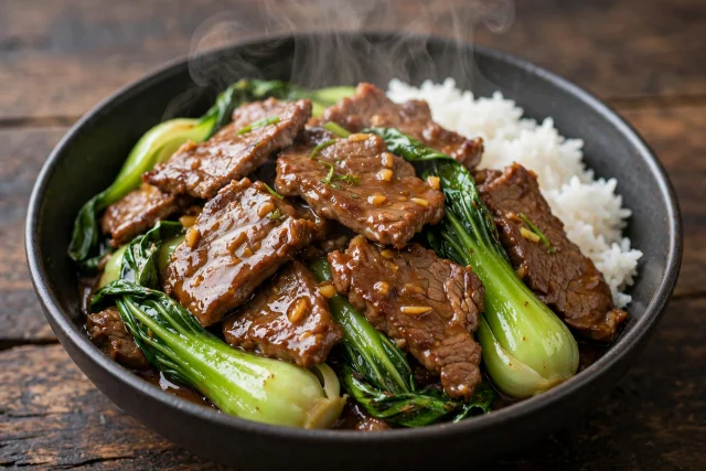 Ginger Beef Bok Choy Stir Fry