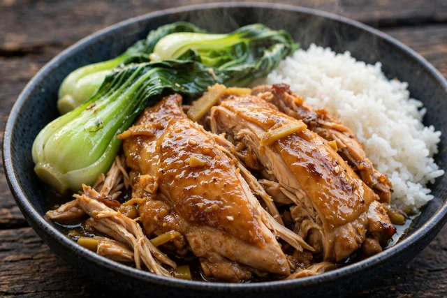 Slow Ginger Chicken with Bok Choy