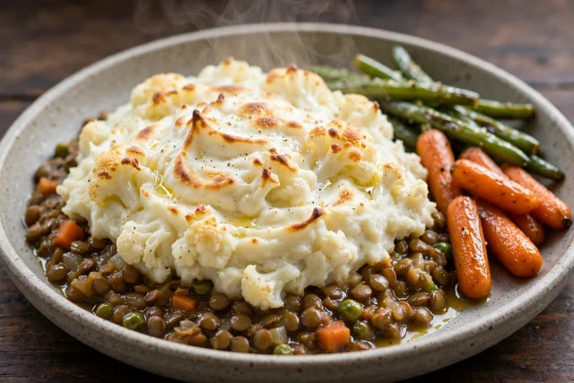 Lentil Shepherd Pie with Cauliflower Top