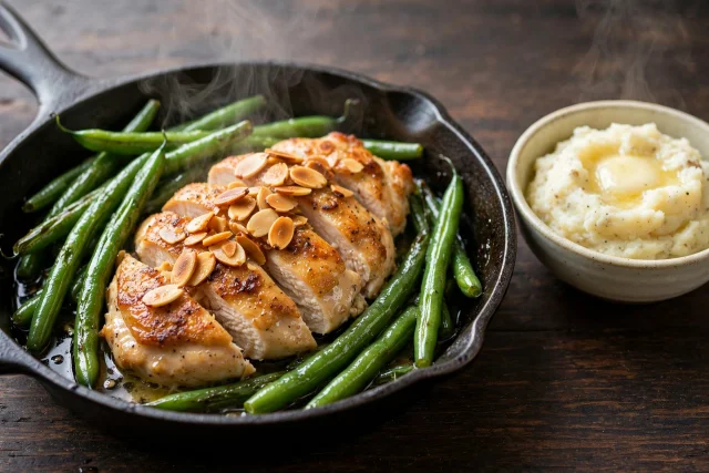Green Bean Almondine with Chicken