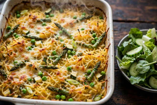 Spaghetti Squash Primavera Bake