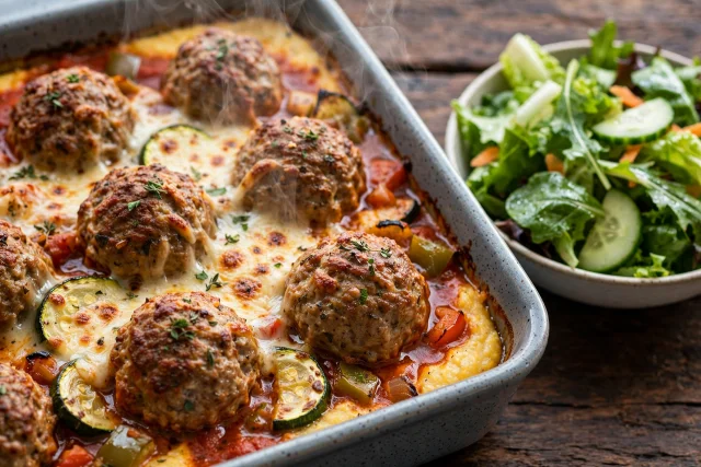 Turkey Meatball and Veggie Bake