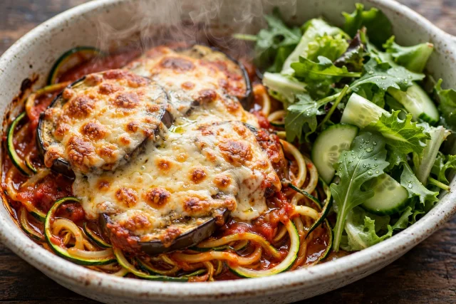 Light Eggplant Parmesan Bake