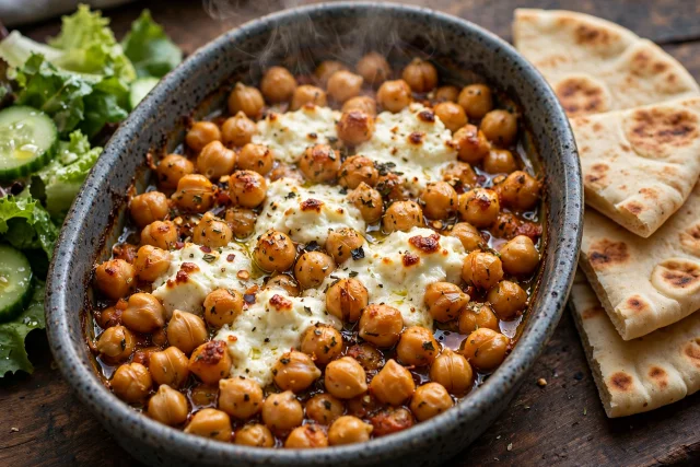 Mediterranean Chickpea Bake with Feta
