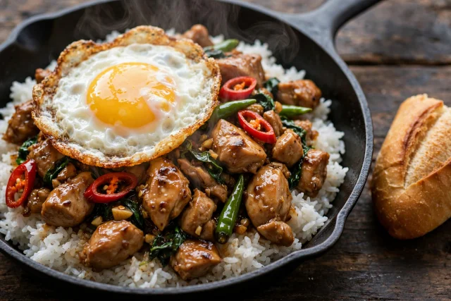 Thai Basil Chicken with Rice
