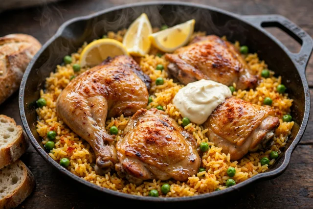 Spanish Chicken and Rice Pan