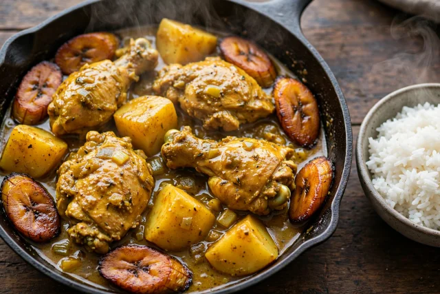 Jamaican Curry Chicken and Rice Pot