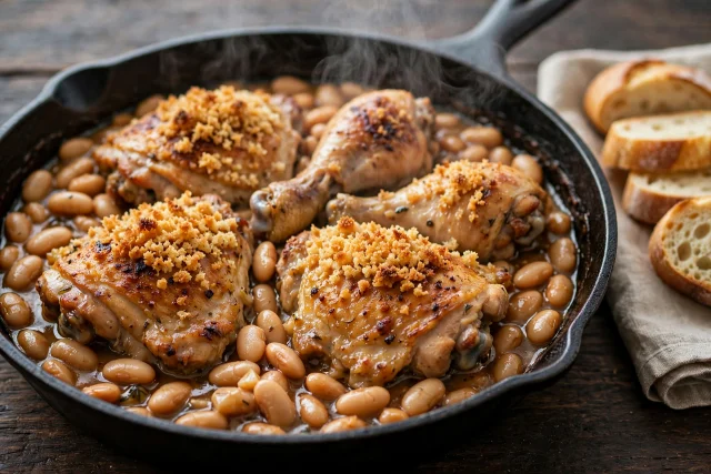 Weeknight Chicken Cassoulet Skillet