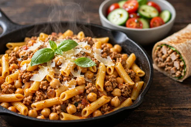 Turkey Bolognese with Chickpea Pasta