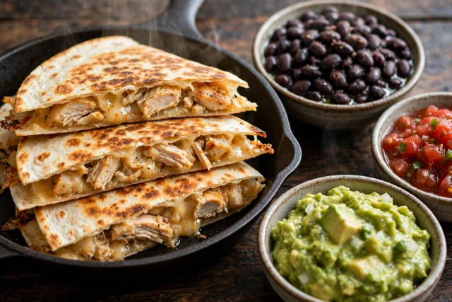 Chicken Quesadillas with Black Beans