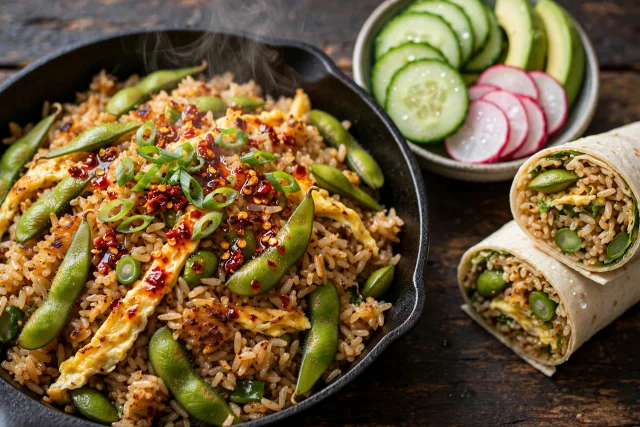 Edamame Fried Rice with Egg
