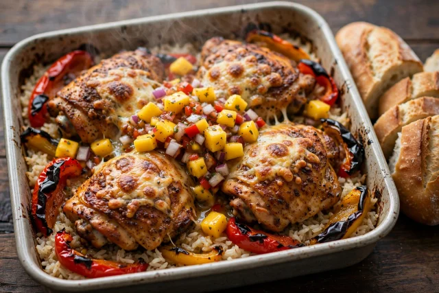 Baked Jerk Chicken and Rice