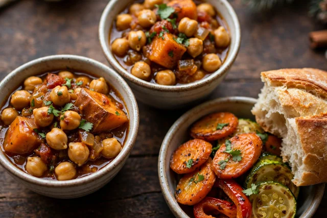 Moroccan Chickpea Stew Cups with Cilantro
