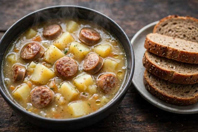 German Potato Soup with Sausage