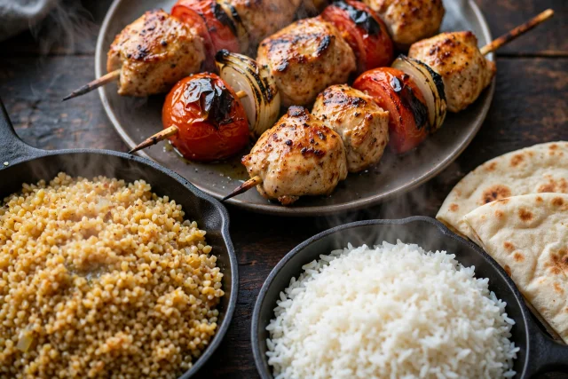 Turkish Chicken Shish with Bulgur