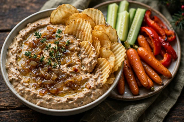 French Onion Dip with Caramelized Onions