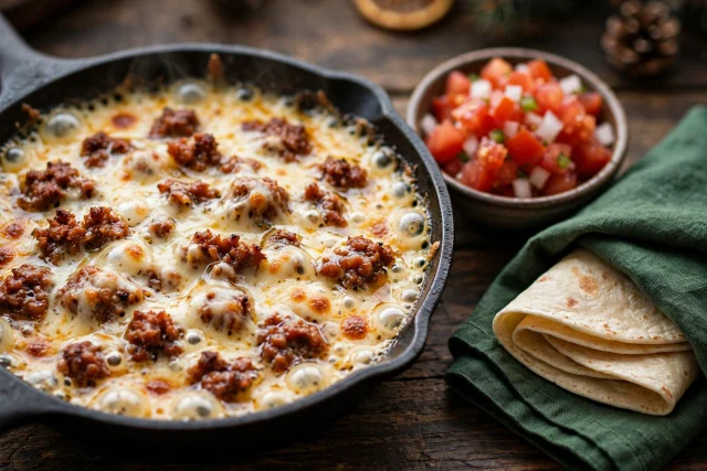 Mexican Queso Fundido with Tortillas