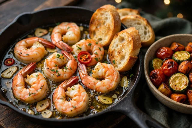 Spanish Garlic Shrimp with Crusty Bread