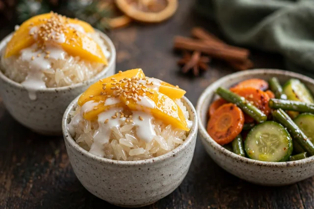 Thai Mango Sticky Rice Cups
