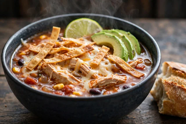 Slow Cooker Chicken Tortilla Soup