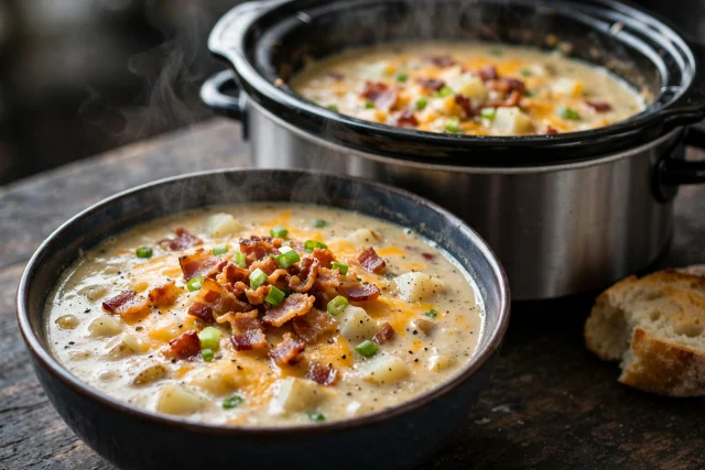Slow Cooker Loaded Baked Potato Soup