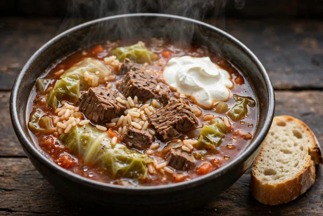 Slow Cooker Cabbage Roll Soup