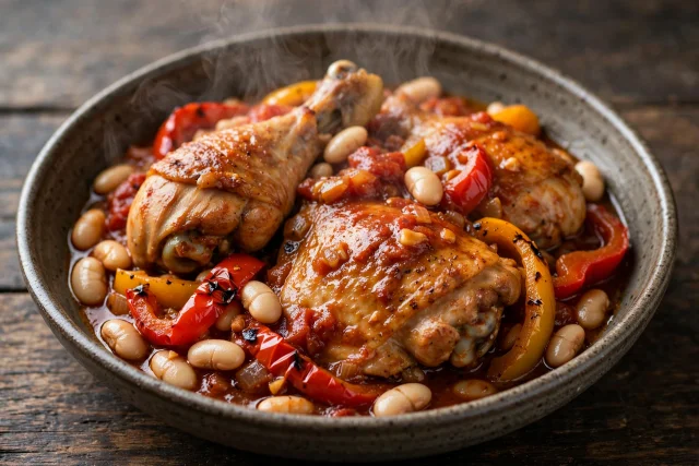 Chicken Cacciatore with White Beans