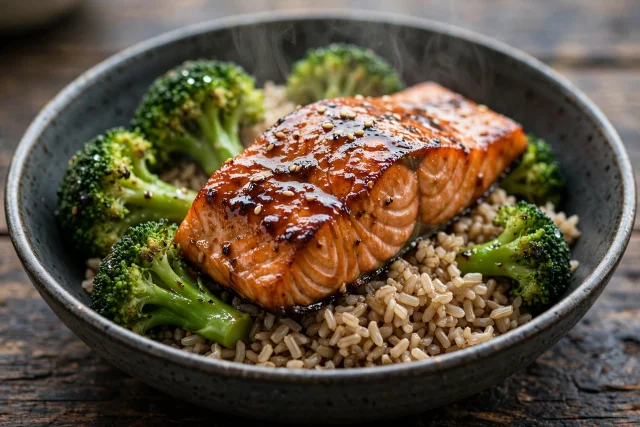 Miso Salmon with Broccoli