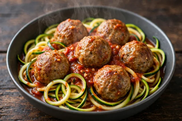 Turkey Meatballs with Zucchini Noodles