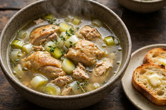 Chicken Soup with Leeks