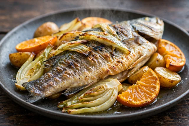 Roasted Sea Bass with Fennel