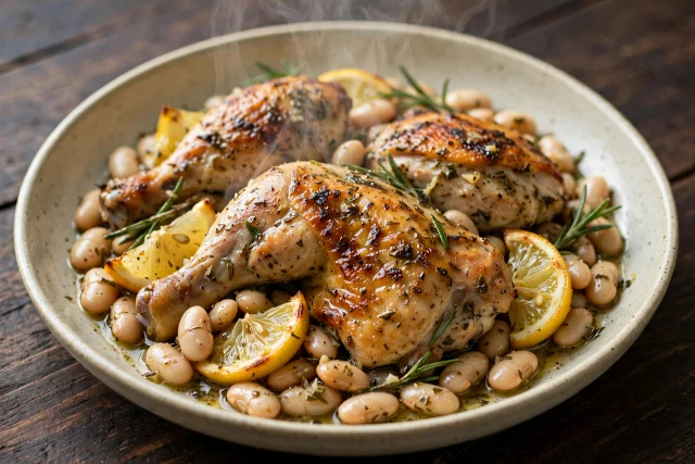 Herb Chicken with White Beans