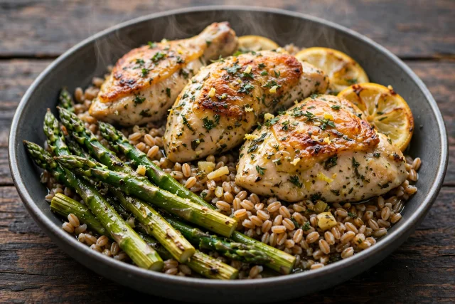 Lemon Herb Chicken with Farro