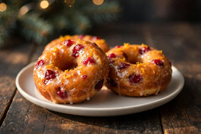 Baked Cranberry Orange Donuts