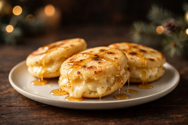 Cheese Arepas with Honey