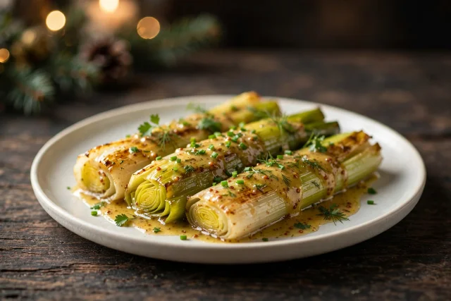 Buttered Leeks Vinaigrette