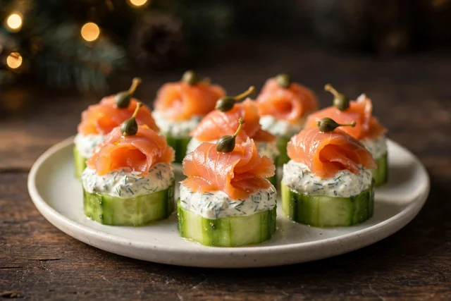 Smoked Salmon Cucumber Bites