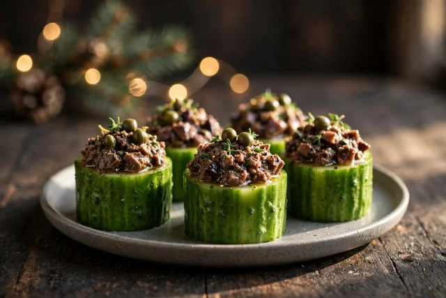 Tapenade Cucumber Cups