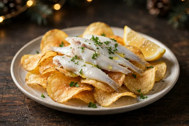 Boquerones on Chips