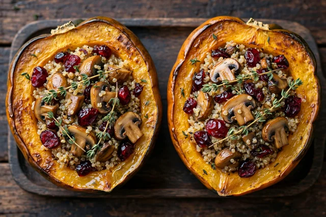 Stuffed acorn squash with quinoa