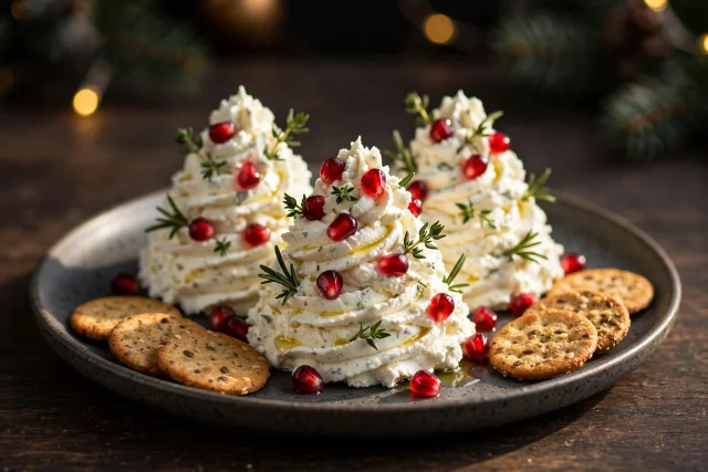 Whipped Feta Christmas Trees