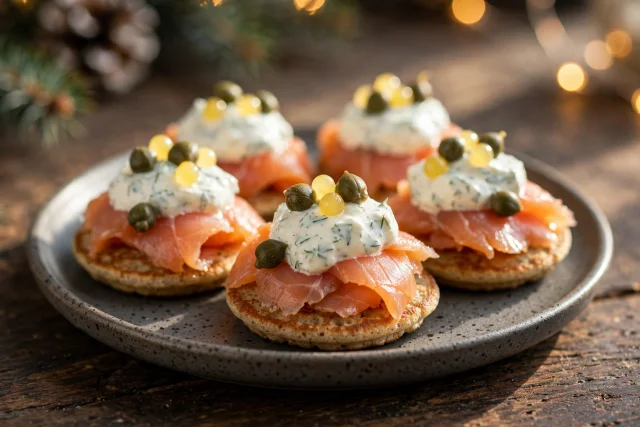 Smoked Salmon Blini Bites