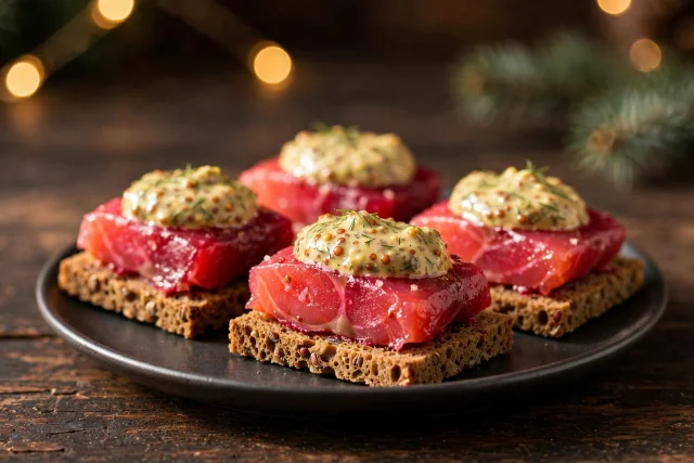 Beet Gravlax Bites