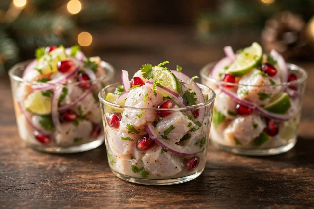Ceviche Christmas Cups