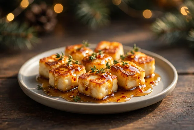 Halloumi Bites with Honey