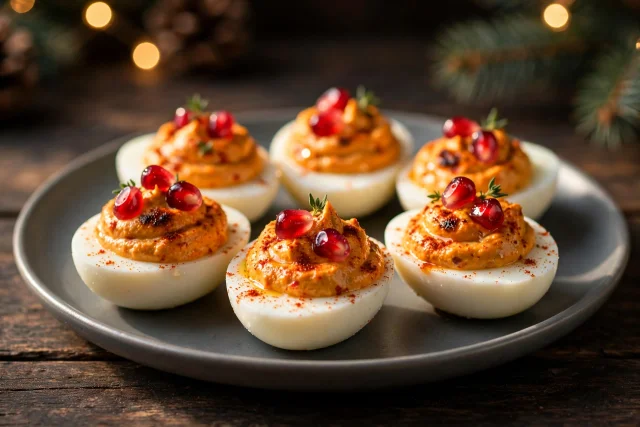 Harissa Deviled Eggs