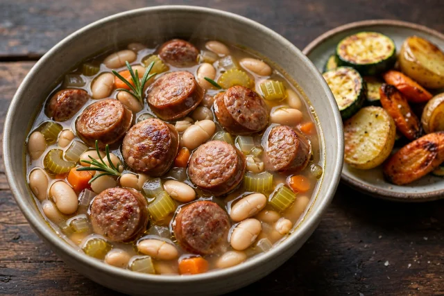 Sausage and white bean soup with rosemary