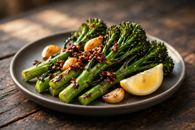 Charred Broccolini with Chili Crisp
